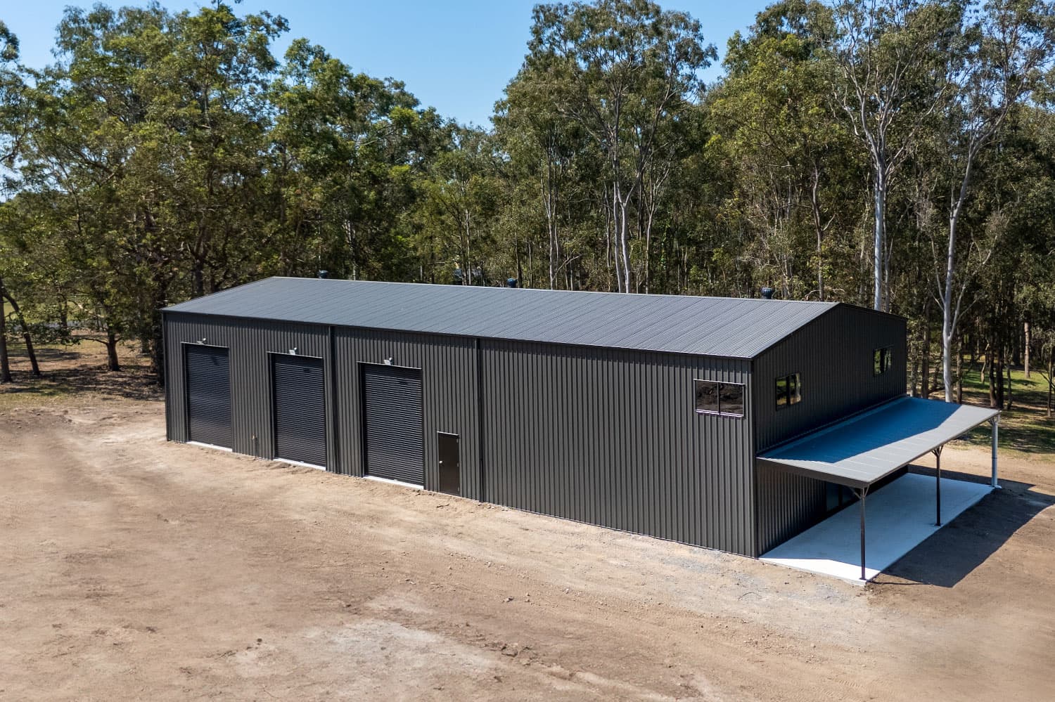 A completed Debret shed at Delaneys Creek